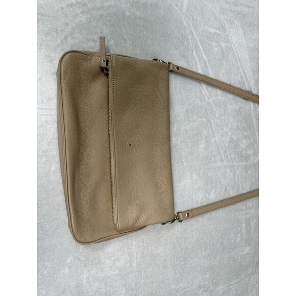 Kate Spade Cobble Hill Marsala Bag Leather Tan Taupe Flap Over Crossbody - Picture 4 of 14